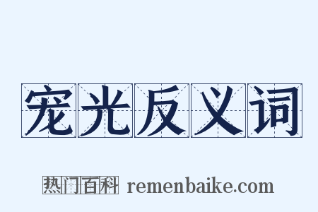 宠光反义词是什么意思的图片